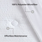 Vinmora™ Full/Queen Comforter, Reversible Down Alternative, All-Season, White Seersucker - Premium Comforter Set by Vinmora™