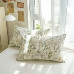 Vinmora™ Floral Duvet Cover Queen Size 100% Cotton Reversible - Premium Comforter Set by Vinmora™