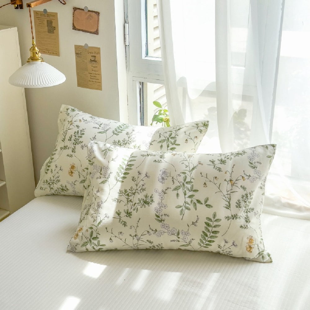 Vinmora™ Floral Duvet Cover Queen Size 100% Cotton Reversible - Premium Comforter Set by Vinmora™