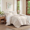 Vinmora™ Regency Heights Queen Comforter Set, Boho 3-Piece Pintuck - Premium Comforter Set by Vinmora™