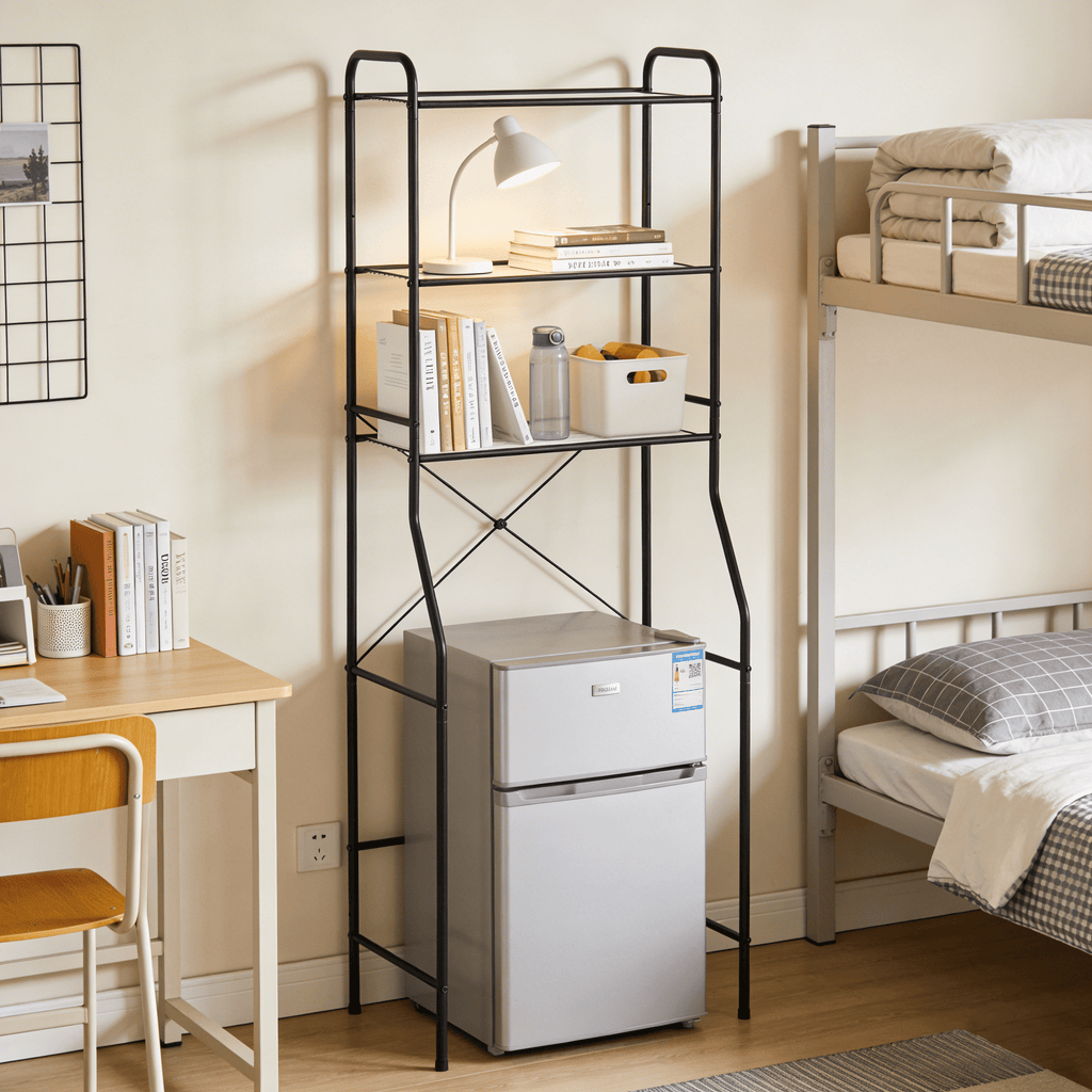 Vinmora™ Over-the-Toilet Steel Storage Unit with 3 Shelves and - Premium Bedding & Home by Vinmora™
