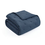 Vinmora™ Fullqueen Comforter Set All Season 3 Piece Navy - Premium Comforter Set by Vinmora™