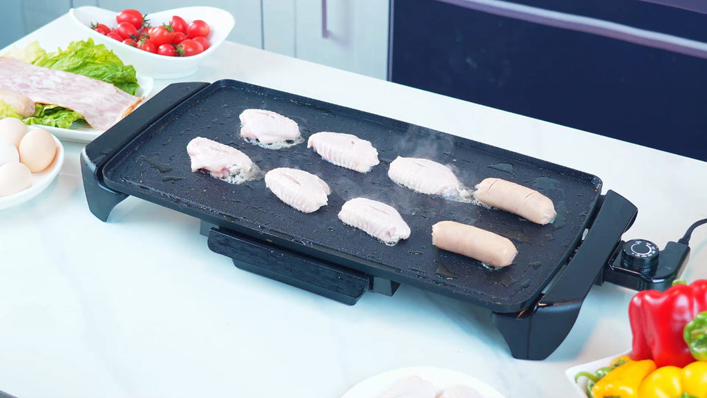 Vinmora™ 20 inch Electric Griddle - Non-Stick, Temperature Control,1500 - Premium Bedding & Home by Vinmora™