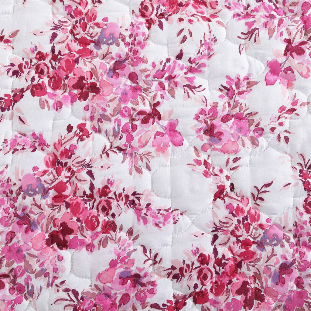 Vinmora™ Betsey Johnson Floral Vineyard Pink Reversible Full/Queen Quilt - Premium Comforter Set by Vinmora™