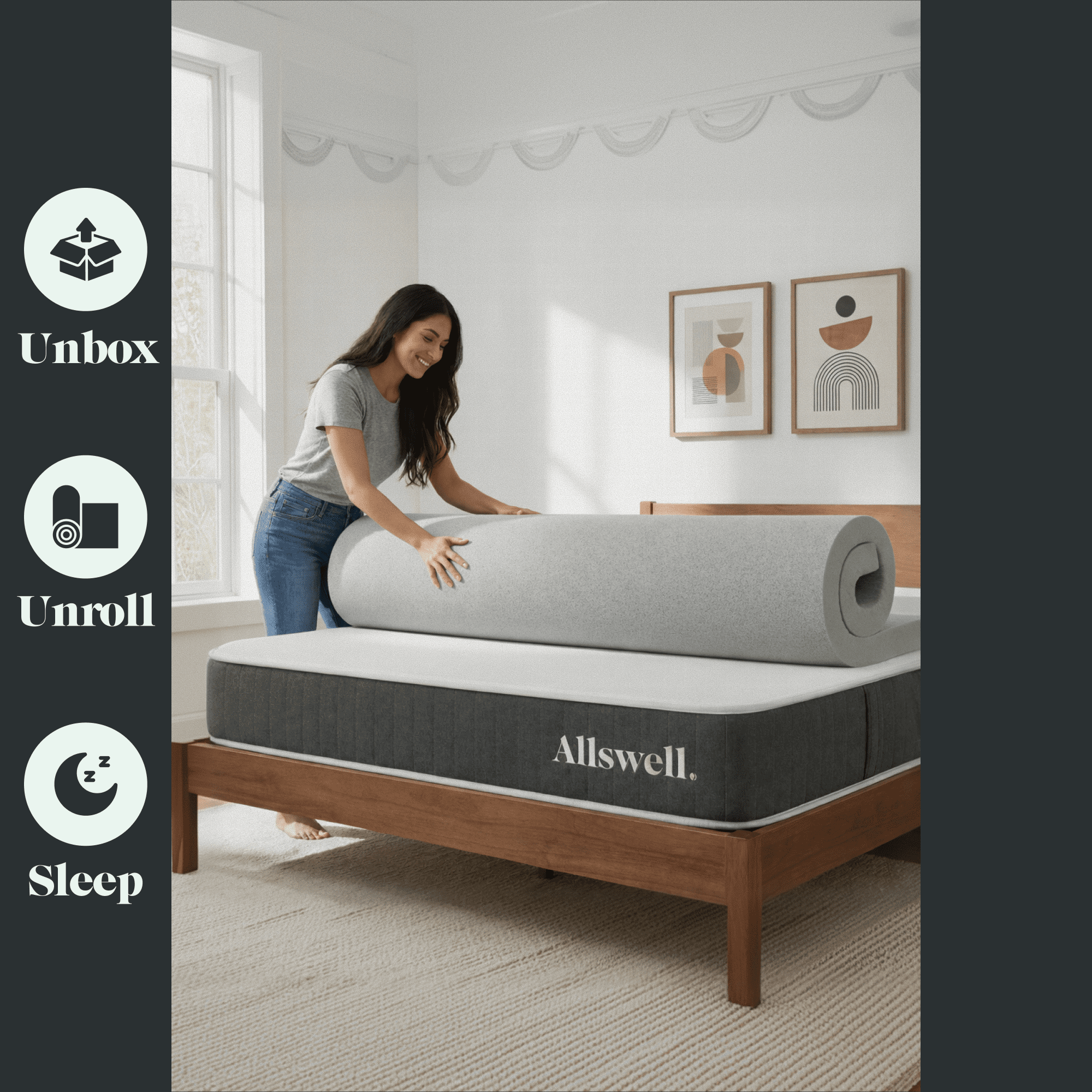 Vinmora™ 2" GlacierRest® with Graphite Memory Foam Mattress Topper - Premium Mattress Protector & Topper by Vinmora™