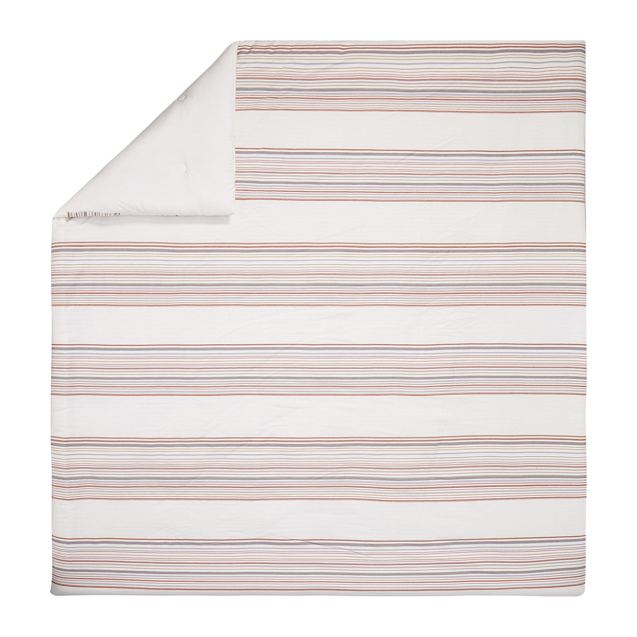 Vinmora™ 3-Piece Red Yarn Dye Stripe Comforter Set, Full/Queen - Premium Comforter Set by Vinmora™