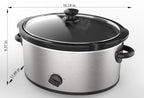 Vinmora™ 6 Quart Oval Slow Cooker With Stainless Steel - Premium Kitchen Appliance by Vinmora™