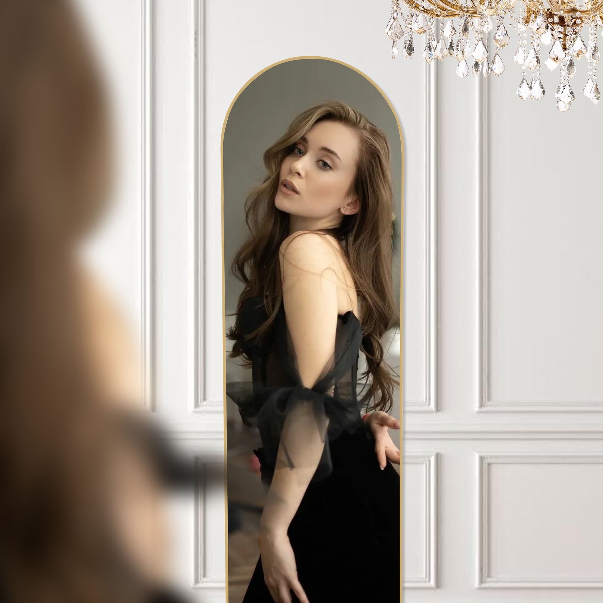 Vinmora™ CONCETTA 59"x16" Arched Full Length Mirror, Full Body - Premium Bedding & Home by Vinmora™