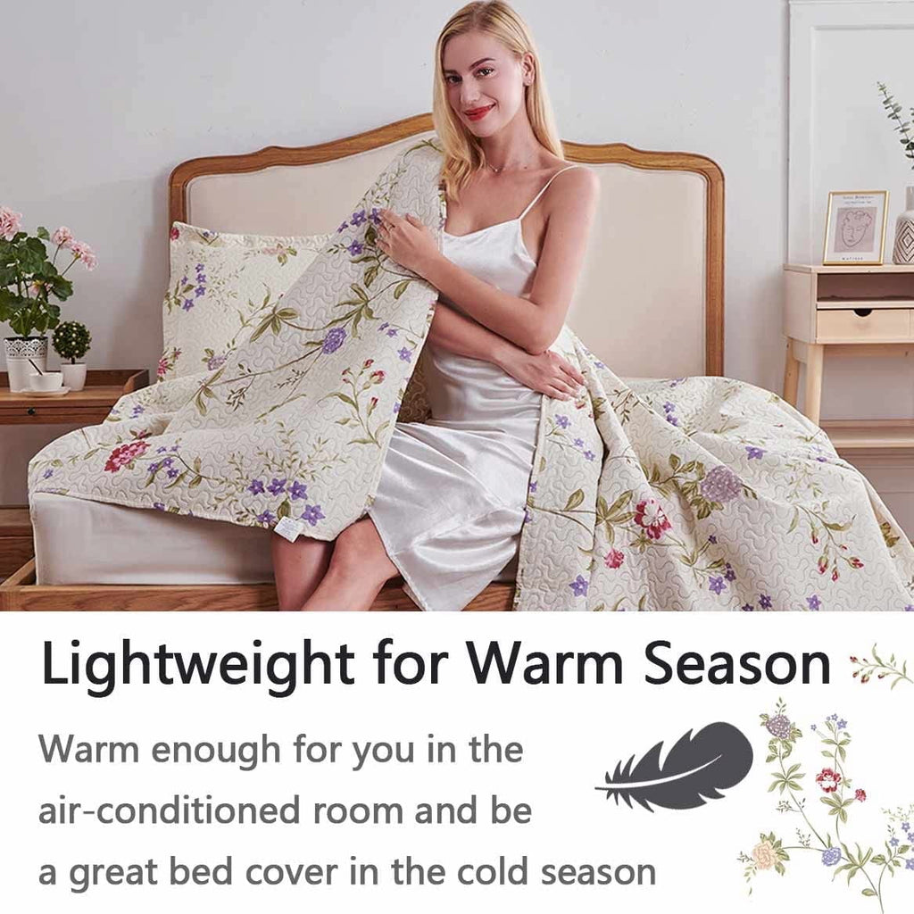 Vinmora™ Green Essen 3 Pcs Quilt Sets, Lightweight Microfiber - Premium Comforter Set by Vinmora™