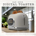 Vinmora™ Rae Dunn Toaster, Digital Retro Stainless Steel with - Premium Kitchen Appliance by Vinmora™