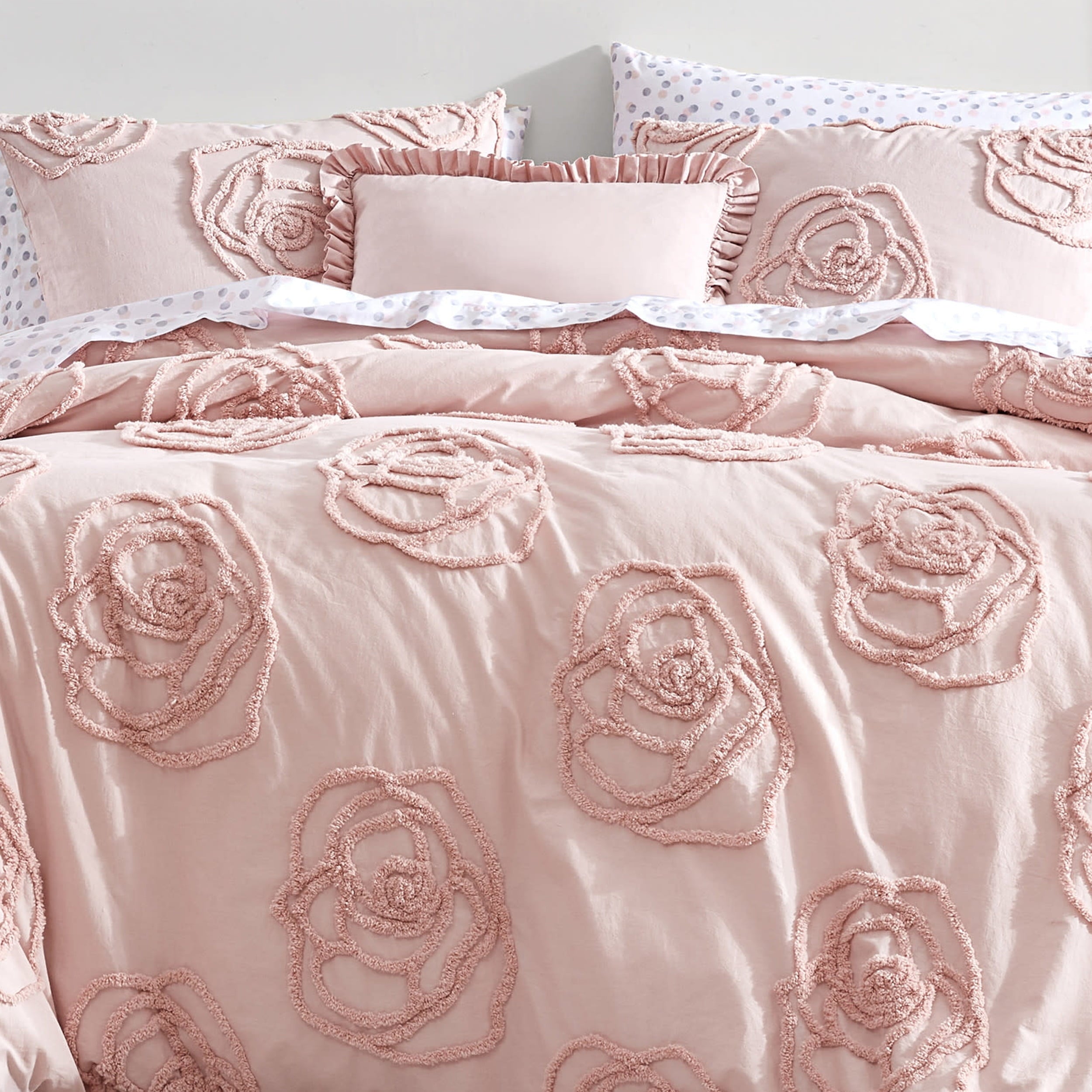 Vinmora™ Betsey Johnson Rambling Rose Pink Twin Duvet Cover - Premium Comforter Set by Vinmora™