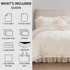 Vinmora™ All in One Reversible Comforter and Sheet set - Premium Comforter Set by Vinmora™