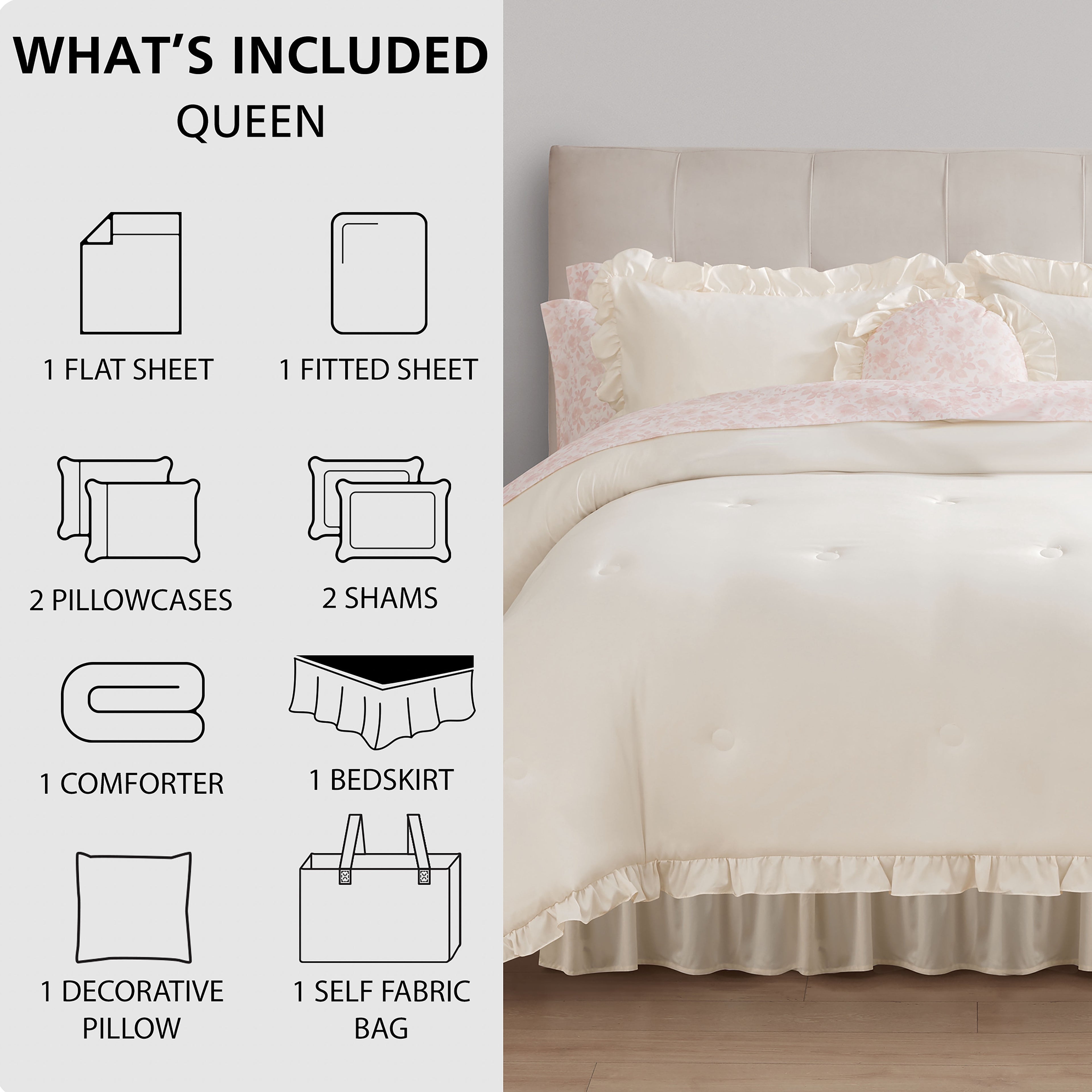 Vinmora™ All in One Reversible Comforter and Sheet set - Premium Comforter Set by Vinmora™