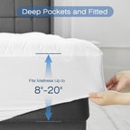 Vinmora™ Wishead Queen Mattress Topper Quilted Cooling Mattress Pad - Premium Comforter Set by Vinmora™
