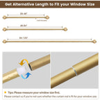 Vinmora™ KAMANINA 7/8" Adjustable Single Curtain Rod with Translucent - Premium Curtain & Window Hardware by Vinmora™