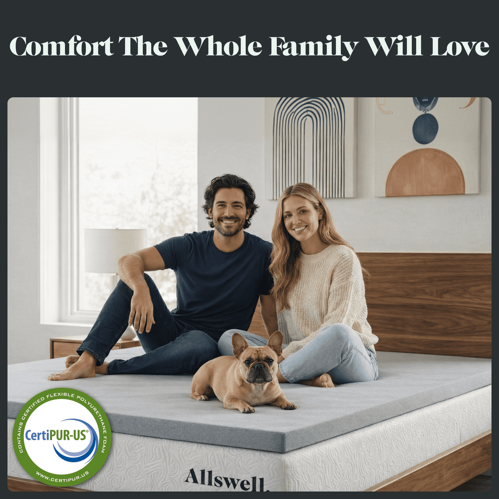 Vinmora™ 2" GlacierRest® with Graphite Memory Foam Mattress Topper - Premium Mattress Protector & Topper by Vinmora™