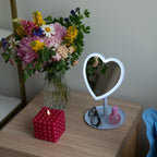 Vinmora™ 11.26" Tall Light Blue Plastic Frame Tabletop Heart - Premium Bedding & Home by Vinmora™