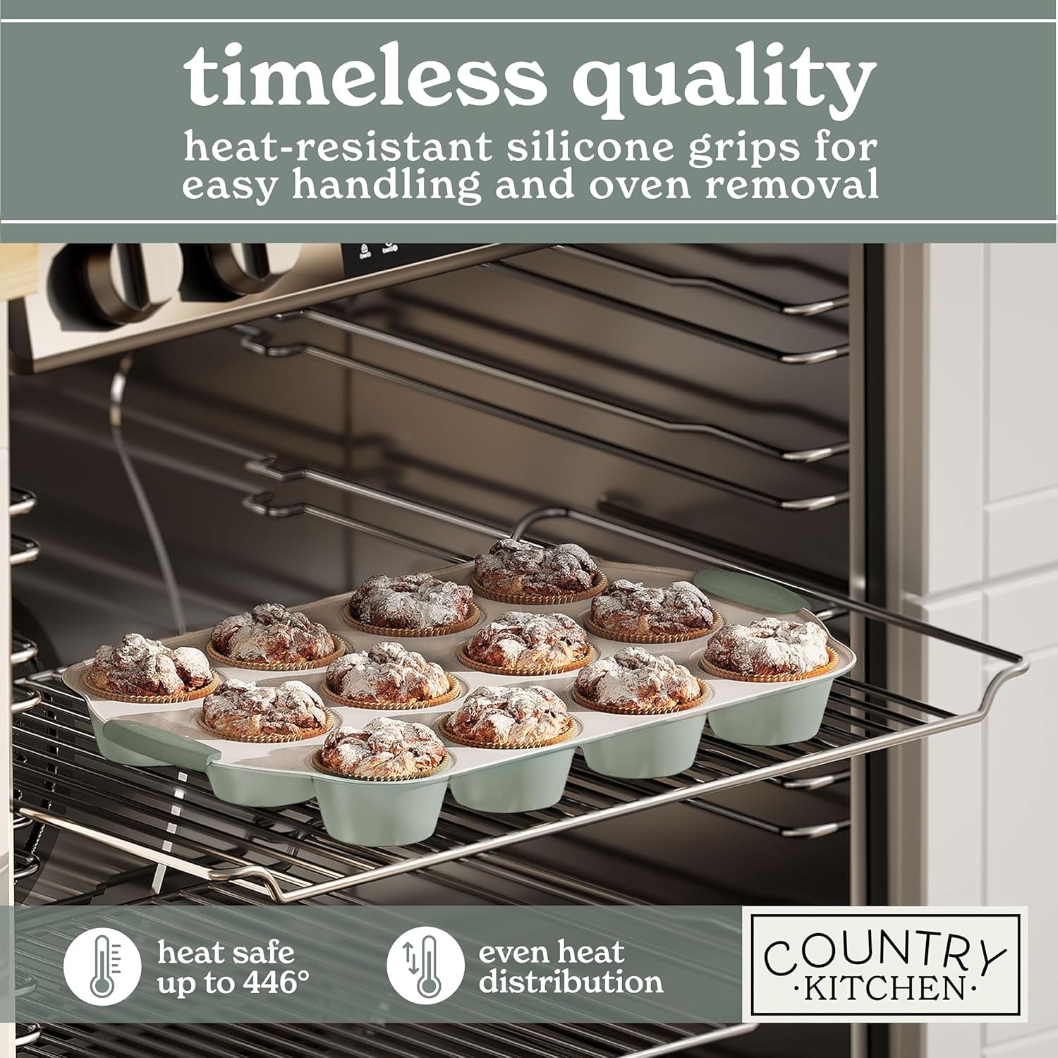 Vinmora™ Country Kitchen Bakeware Set, 10-Piece Nonstick Stackable Baking - Premium Kitchen Appliance by Vinmora™