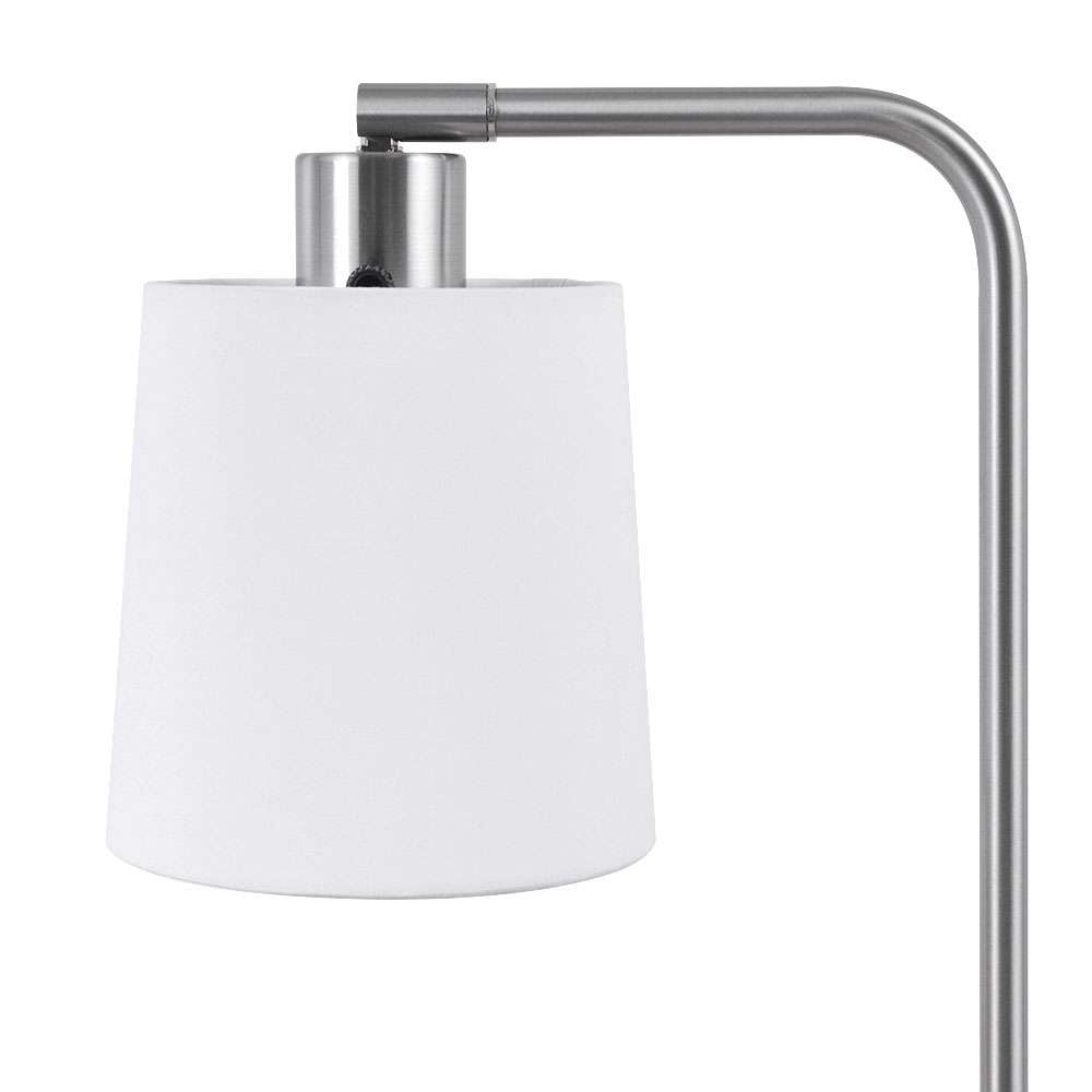 Vinmora™ Modern Desk Lamp with Outlet, Brushed Nickel Base - Premium Bedding & Home by Vinmora™