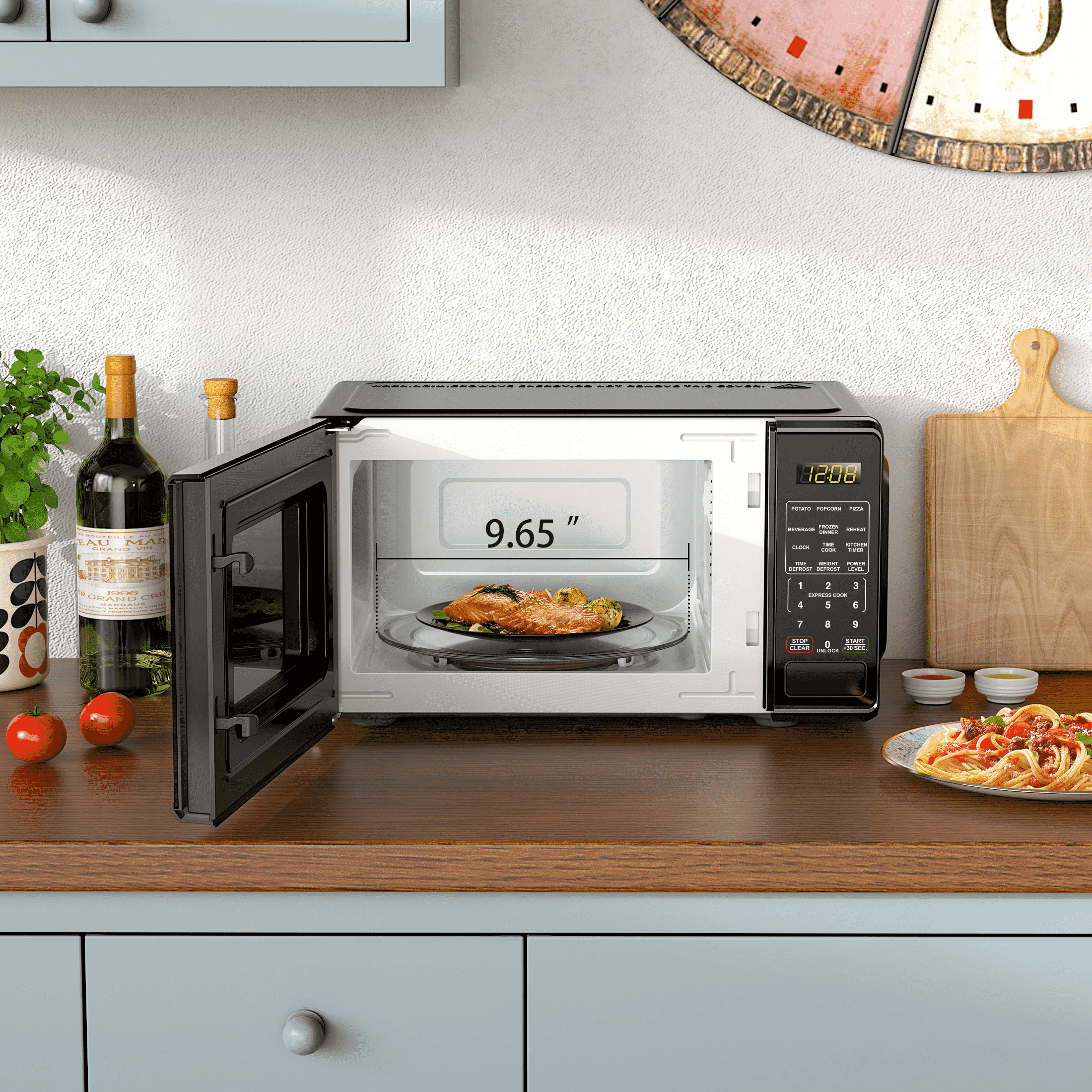 Vinmora™ 0.7 Cu ft Countertop Microwave Oven, 700 Watts - Premium Bedding & Home by Vinmora™