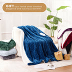 Vinmora™ WISHEAD Electric Heated Blanket Throw Soft Flannel & - Premium Blankets & Throws by Vinmora™