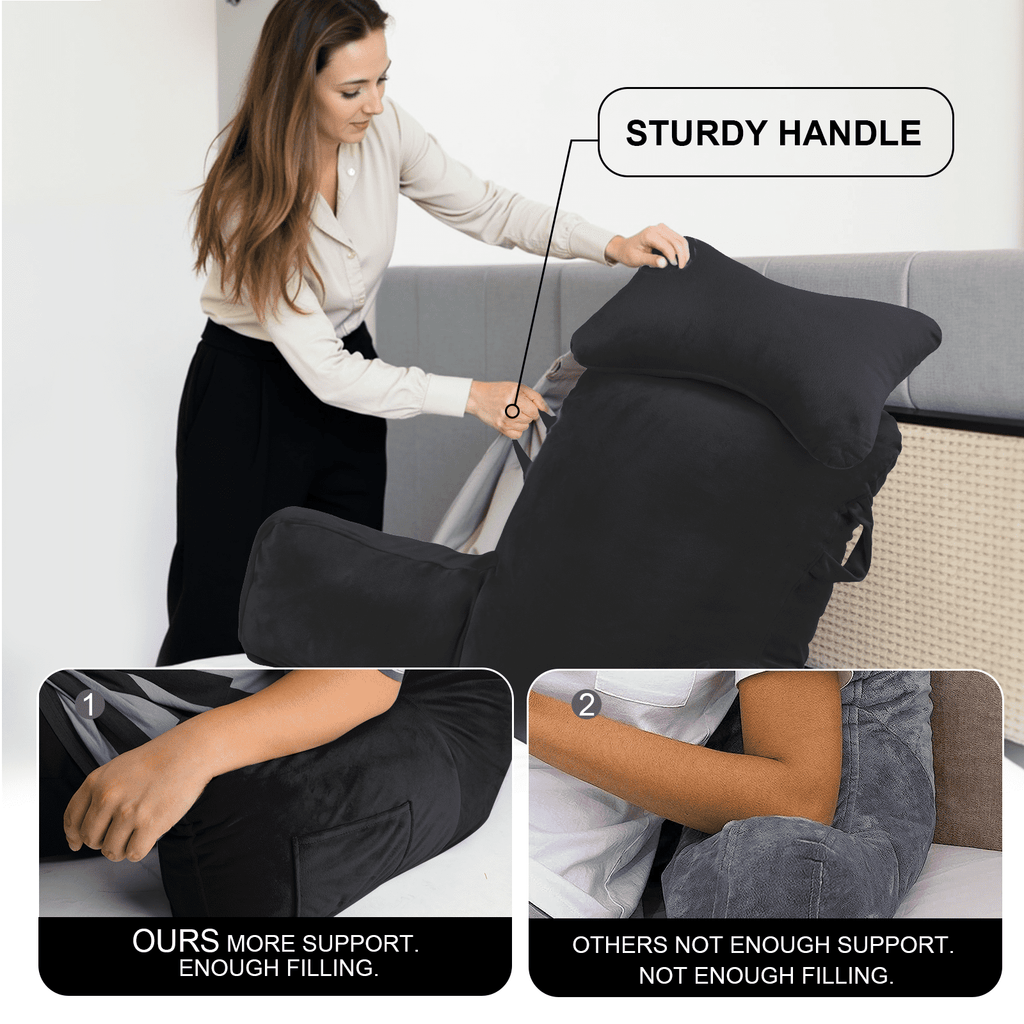Vinmora™ PHOGARY 31inch Reading Pillow for Bed Backrest with - Premium Pillow by Vinmora™