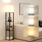 Vinmora™ SUNMORY 63'' Floor Lamps with Shelves, Home Standing - Premium Bedding & Home by Vinmora™