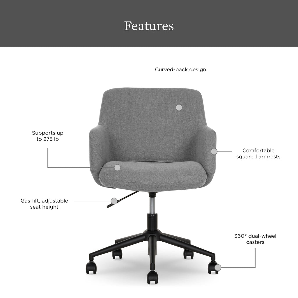 Vinmora™ Lillian Office Chair, Gray - Premium Bedding & Home by Vinmora™