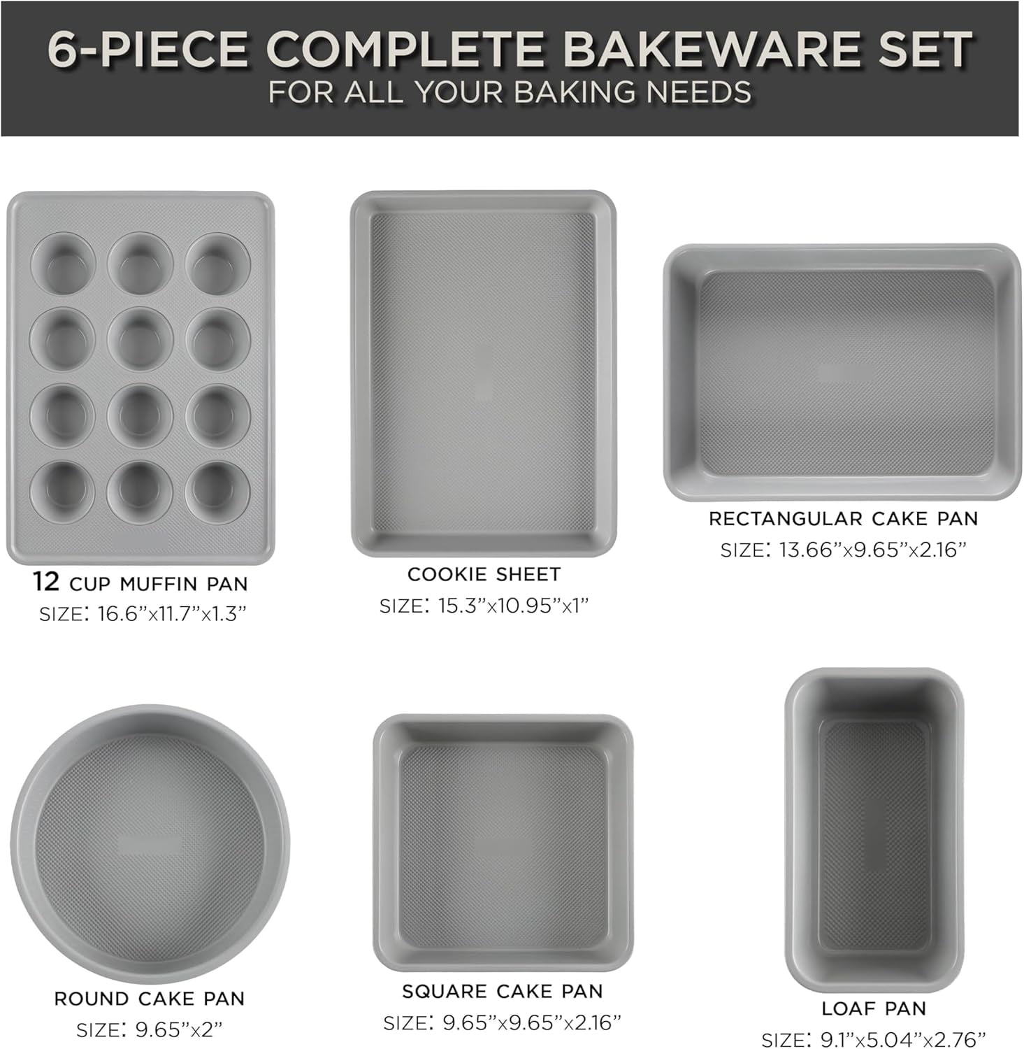 Vinmora™ Country Kitchen Heavy Duty Baking Pans Bakeware Set - Premium Kitchen Appliance by Vinmora™