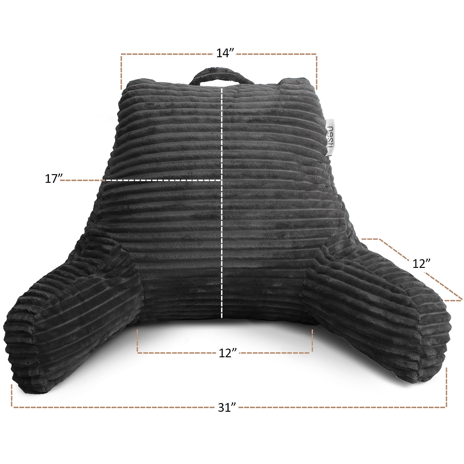 Vinmora™ Nestl Backrest Reading Pillow, Back Support Pillow with - Premium Pillow by Vinmora™