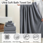 Vinmora™ Jessy Home 4 Pack Oversized Bath Sheet Towels - Premium Sheet Set by Vinmora™