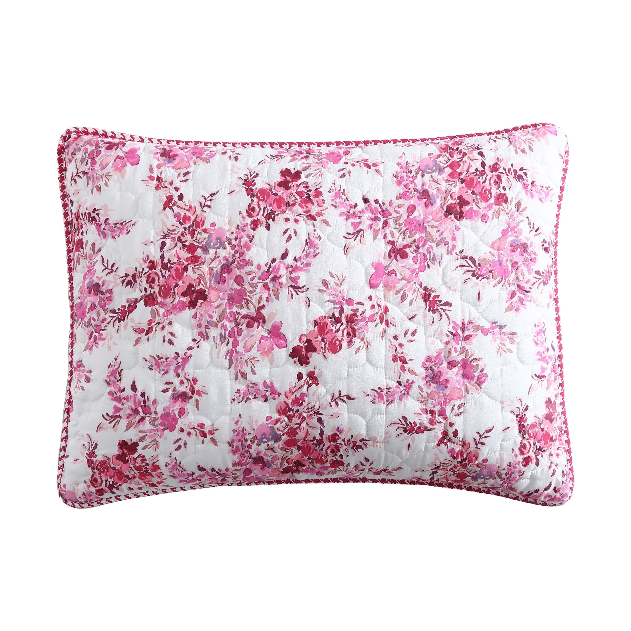Vinmora™ Betsey Johnson Floral Vineyard Pink Reversible Full/Queen Quilt - Premium Comforter Set by Vinmora™
