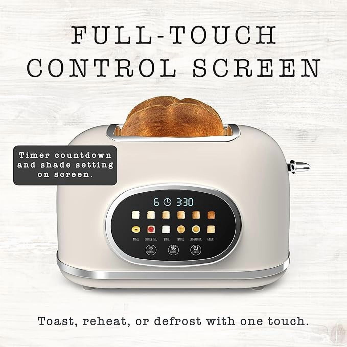 Vinmora™ Rae Dunn Toaster, Digital Retro Stainless Steel with - Premium Kitchen Appliance by Vinmora™