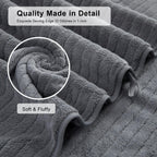 Vinmora™ Jessy Home 4 Pack Dark Gray Stripe Large - Premium Sheet Set by Vinmora™