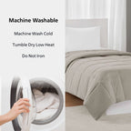 Vinmora™ Twin/Twin XL Comforter, Down Alternative, All-Season, Stone - Premium Comforter Set by Vinmora™
