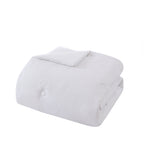 Vinmora™ Full/Queen Comforter, Reversible Down Alternative, All-Season, White Seersucker - Premium Comforter Set by Vinmora™