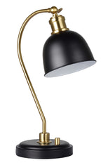 Vinmora™ 18" Black and Gold Desk Lamp, Modern Design - Premium Bedding & Home by Vinmora™