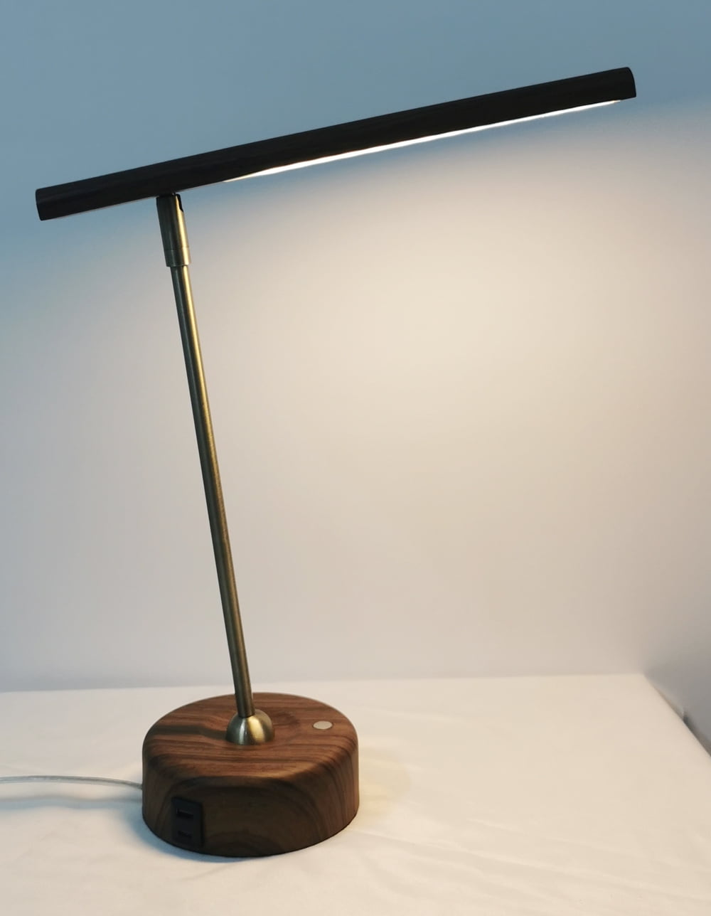 Vinmora™ Modern LED Desk Lamp with Wood Grain Finish - Premium Bedding & Home by Vinmora™