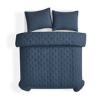 Vinmora™ Fullqueen Comforter Set All Season 3 Piece Navy - Premium Comforter Set by Vinmora™