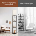 Vinmora™ SUNMORY 63'' Floor Lamps with Shelves, Home Standing - Premium Bedding & Home by Vinmora™