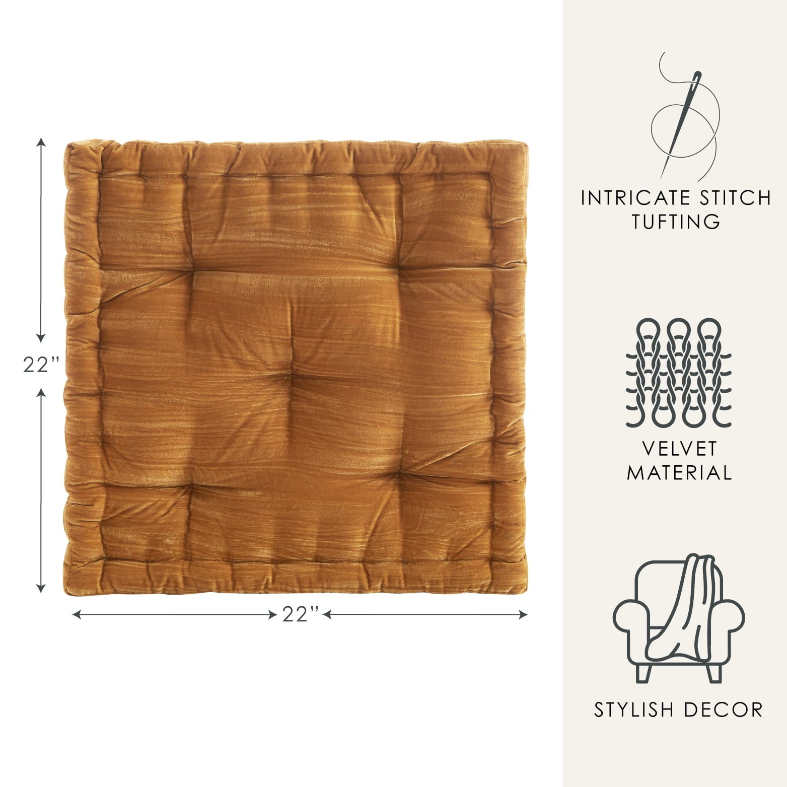 Vinmora™ Home Decor Collection Style House Yellow Velvet Decorative - Premium Pillow by Vinmora™