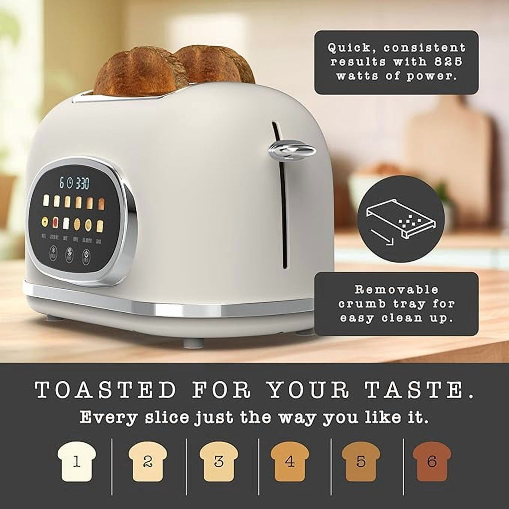 Vinmora™ Rae Dunn Toaster, Digital Retro Stainless Steel with - Premium Kitchen Appliance by Vinmora™