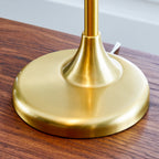 Vinmora™ 19" Gold/White Modern Glass Banker Desk Lamp - Premium Bedding & Home by Vinmora™