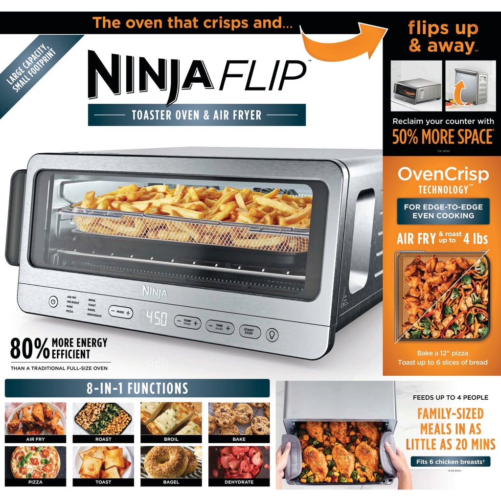 Vinmora™ Flip Toaster Oven & Air Fryer, 8-in-1 Functionality - Premium Kitchen Appliance by Vinmora™