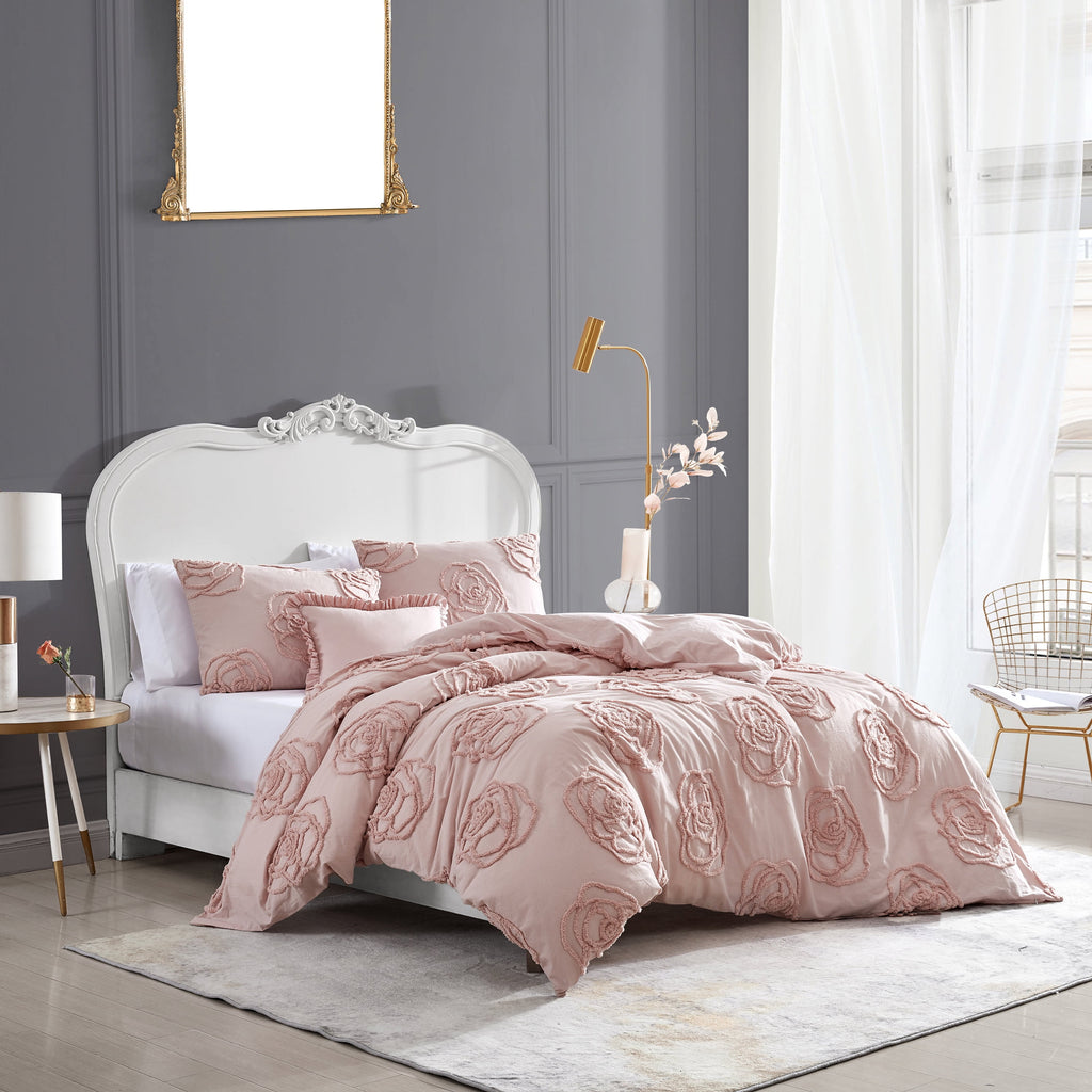 Vinmora™ Betsey Johnson Rambling Rose Pink Twin Duvet Cover - Premium Comforter Set by Vinmora™